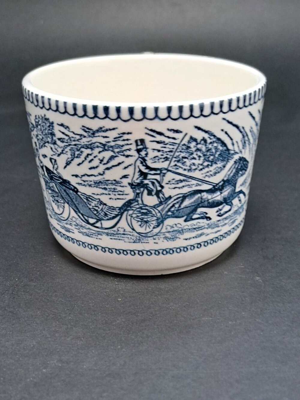 Vintage Currier & Ives Horse and Buggy Cup